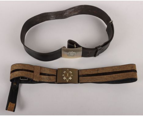 Highland Light Infantry Late Victorian Period Other Ranks Waist Belt, complete with white metal plate, an early ERII period O