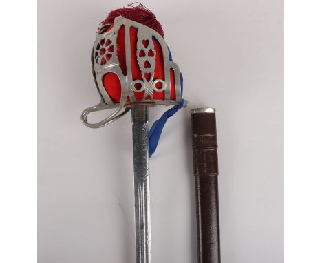 A George 5th officer’s Scottish basket hilt broadsword of the Royal Scots Fusiliers by HENRY WILKINSON PALL MALL LONDON No.58