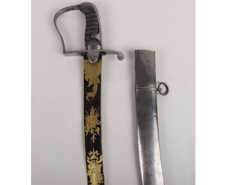 A 1796 pattern light cavalry officer’s sword by Hawkes, Mosley & Co. Piccadilly London. Warranted, broad curved single edge b