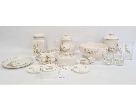 Assorted tablewares&nbsp;marked Harvest 1418 and matching glasswares (1 shelf)