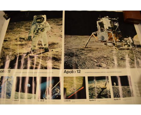 A collection of vintage posters to include Apollo 11, local music gigs, printers examples etc (Qty). 
