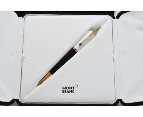 Mont Blanc Ingrid Bergman La Donna Special Edition ballpoint pen with amethyst set clip, model M28908 in original presentatio
