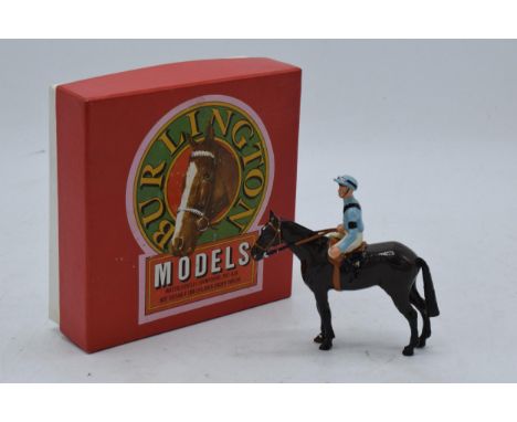 Boxed Burlington Models painted lead figure 'Winner' 1986 Grand National West Tip/R Dunwoody Model BML 86T. In near mint cond
