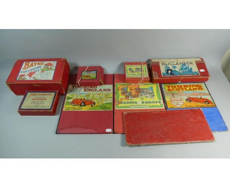 A Collection of Various Vintage Games to Include Touring Europe, England, Dennis Wheatley's Invasion, Bayko Building Items et
