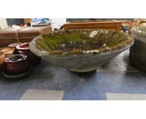 A Large Reconstituted Stone Garden Planter, 90cm Diameter 