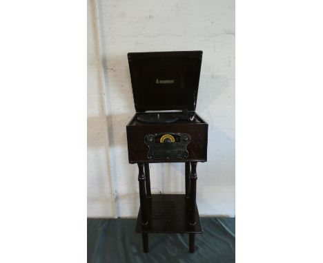 A Steepletown Vintage Style Music Centre with Radio and CD Player, 35cm Wide (No Speakers) 
