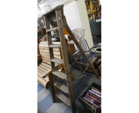 A Vintage Wooden Step Ladder 