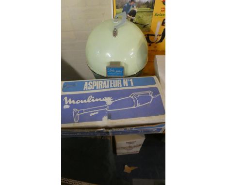 A Vintage Lady Schick Consolette Hair Dyer Together with a Hand Vacuum Cleaner 