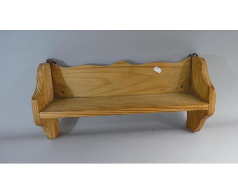 A Wall Hanging Pine Shelf, 50cm Long 