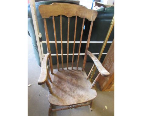 VINTAGE STICK BACK ROCKING CHAIR, HEIGHT APPROX 100CM