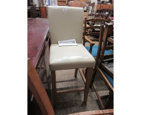 UPHOLSTERED BAR STOOL TOGETHER WITH TWO VARIOUS CHAIRS