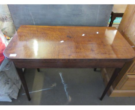 LATE 19TH/EARLY 20TH CENTURY FOLDING CARD TABLE, WIDTH APPROX 90CM