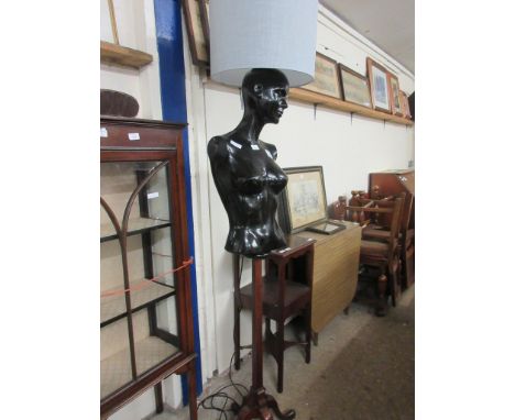 UNUSUAL UPCYCLED LAMP STAND FORMED AS A FEMALE TORSO APPROX 5FT