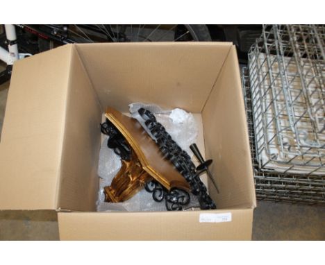 Box of Wall Sconces, Gilt Wall Bracket