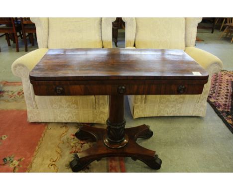 William IV Rosewood Card Table