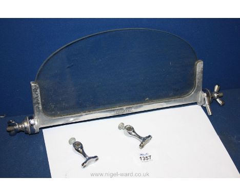 A vintage "Brooklands" Windscreen with chrome fittings