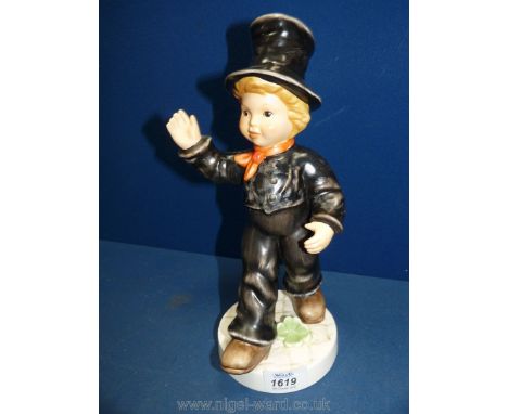 A large Goebel/Hummel top hat Sweep figure, approx 30cms tall