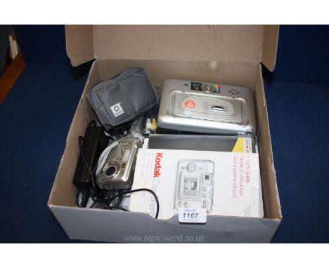 A Kodak easy share outfit, camera stand, etc.