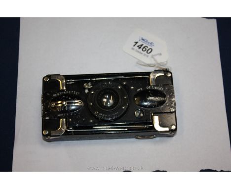 A Houghtons Ltd of London Ensignette No.2  de luxe folding bellows Camera, circa 1907, with a Berthiot Paris OLOR f/6.8 lens.