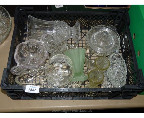 A Box of '50's Leaded, Cut & Other Glass.