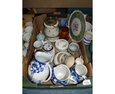 A quantity of china including an Aynsley 'Wild Tudor' dish, Coalport condiment set, biscuit barrel, Royal Worcester egg coddl