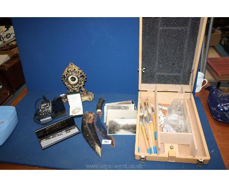 Miscellaneous items to include two mobile phones - one Nokia smart phone, the other a Smart phone, a diamond encrusted brooch