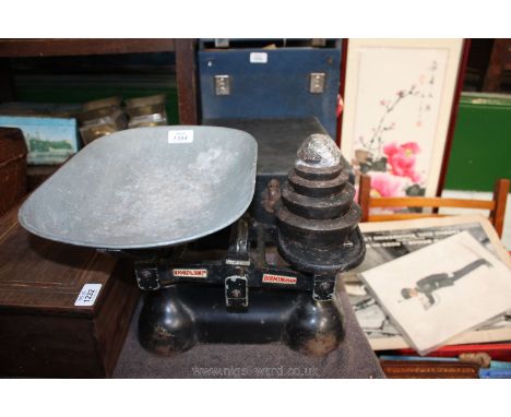 An old Balance Scales with complete set of weights
