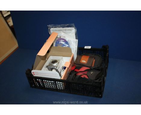 A quantity of Digital Cameras and accessories including a Pentax WG-3 Water proof, Crush proof, Shock proof and Cold proof co