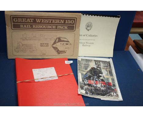 An archive file compiled on the "Six Bells Colliery Explosion, 1960",  along with a list of collieries on the Great Western R