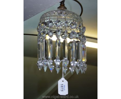 A glass Lustre Light Fitting