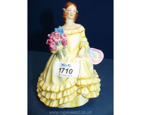 A Royal Worcester figure "June", rare yellow colourway, 1930's.