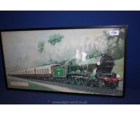 An original Southern Railway advertising Picture "The Golden Arrow Limited" 1930's, framed and glazed.
