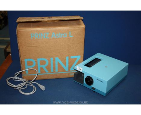 A 1950's Prinz Astra L semi automatic Projector for transparencies/slides.