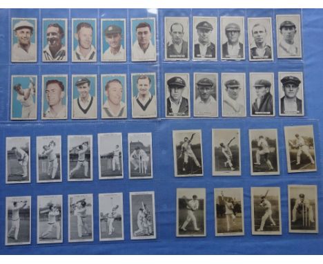 Cigarette / Trade cards, Cricket, 4 complete sets, Nabisco Crispies Australia's Leading Cricketers (some irregularly cut, a f