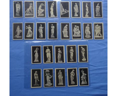 Cigarette cards, R J Hill, Statuary set 1, part set 26/30 (gd)