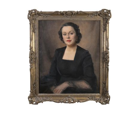 HILDA ROBERTS HRHA (1901-1982) Portrait of Enda McGee, Half-Length Oil on canvas, 77 x 64cm Signed and dated 1938; inscribed 