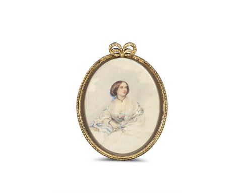 IRISH SCHOOL (19TH CENTURY) Portrait of a Woman Watercolour, 29 x 23cm (11½ x 9) 