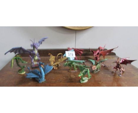 A quantity of model dragons
