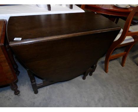 An oak gate leg table