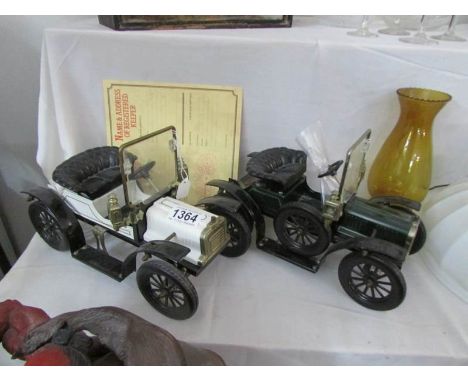 3 tin plate model vintage cars