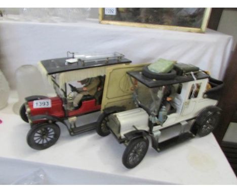 2 model vintage cars