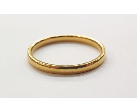 22ct gold wedding ring, 2.3g approx