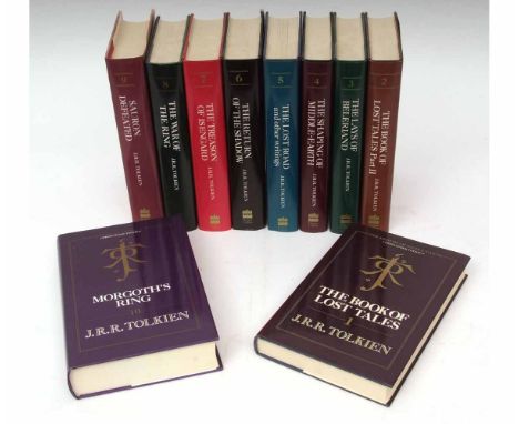 J R R TOLKIEN: THE HISTORY OF MIDDLE-EARTH - THE BOOK OF LOST TALES, PARTS 1 AND 2 - THE LAYS OF BELERIND - THE SHAPING OF MI