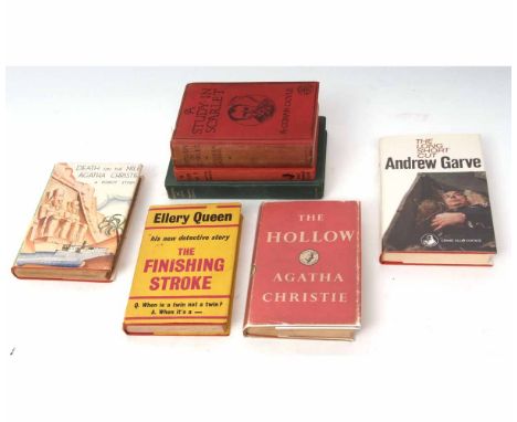 AGATHA CHRISTIE: 4 titles: THE HOLLOW, 1946 1st edition, original cloth worn, dust-wrapper, DEATH ON THE NILE, Crime Club 196
