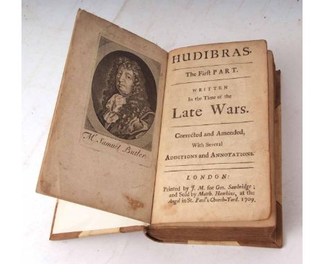 [SAMUEL BUTLER]: HUDIBRAS ..., London, J M for Geo Sawbridge 1709, 3 parts in 1, 1st illustrated edition, 1st issue, part 2 t