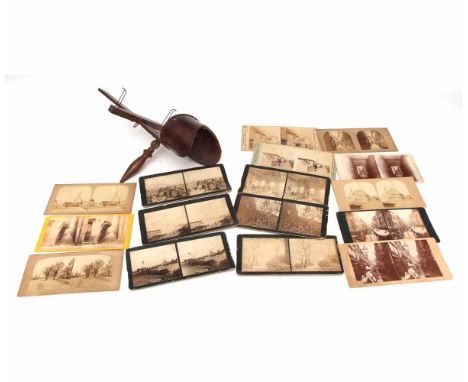COLLECTION OF 17 circa late 19th/early 20th century stereograph photographic cards depicting Great Yarmouth, many of the Rows