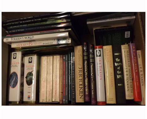ONE BOX: J R R TOLKIEN and related titles, mainly hardbacks 