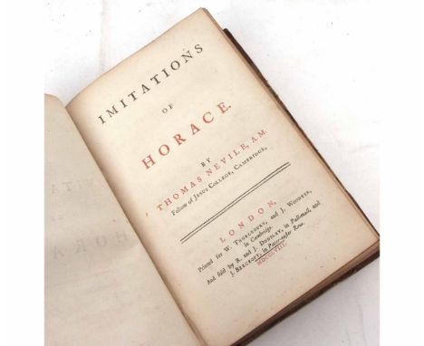 PAUL WHITEHEAD: MANNERS: A SATIRE, Islington, printed near the Three Pumps 1748, with separate title pages; THE STATE DUNCES 