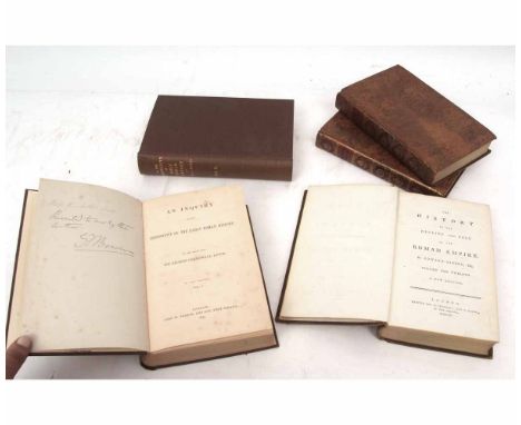 EDWARD GIBBON: THE HISTORY OF THE DECLINE AND FALL OF THE ROMAN EMPIRE, London for W Strahan & T Cadell, 1783-90, new edition