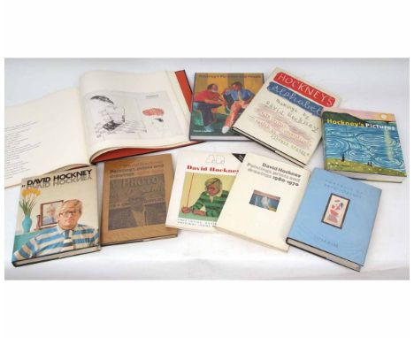 DAVID HOCKNEY: HOCKNEY'S PICTURES, 2004 1st edition, original cloth, dust wrapper plus PETER WEBB: PORTRAIT OF DAVID HOCKNEY,